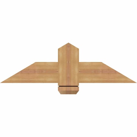 Eugene Smooth Timber Gable Bracket, Western Red Cedar, 36W X 10H X 1 1/2D X 5 1/2F, 7/12 Pitch